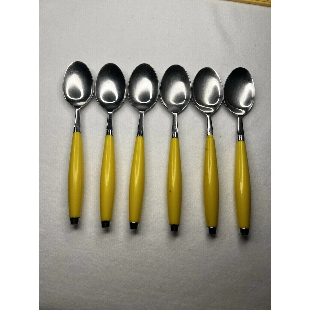 Fiesta Yellow Flatware Teaspoons Set of 6 Cambridge Fiestaware Replacement